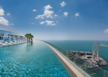 Address Beach Resort world record highest outdoor infinity pool level 77 JBR Dubai