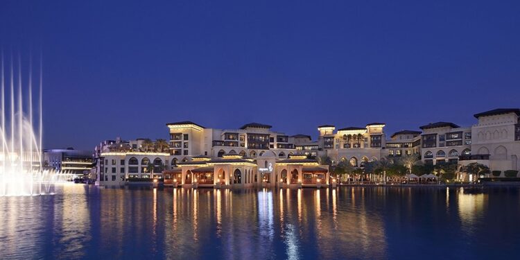 Palace Downtown luxury Arabian palatial resort situated on Burj Lake with views of Burj Khalifa