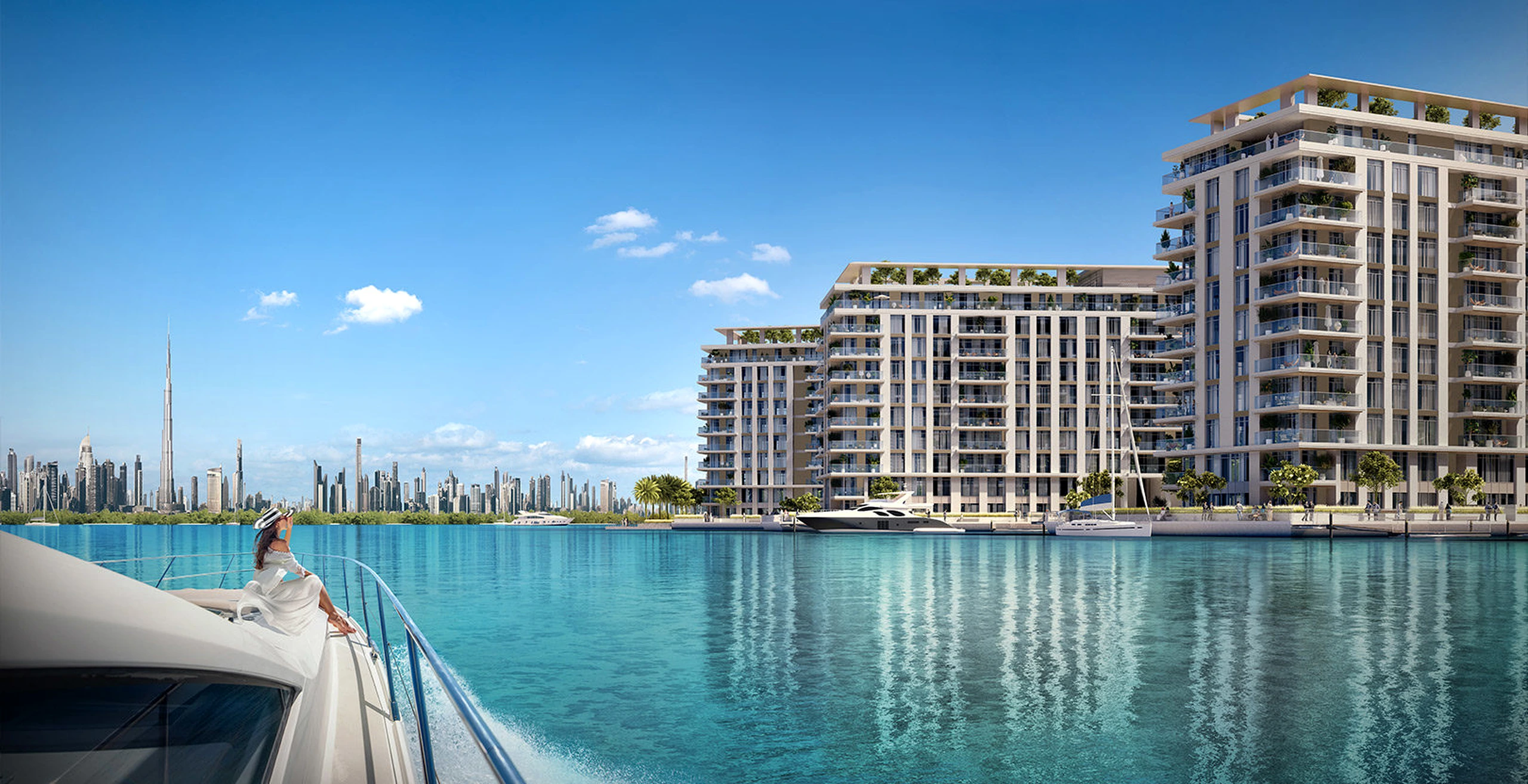 Panoramic Skyline and Marina Views from The Cove Dubai Creek Harbour