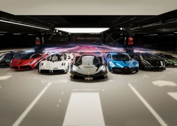 F1rst Motors Dubai showroom with luxury hypercar collection