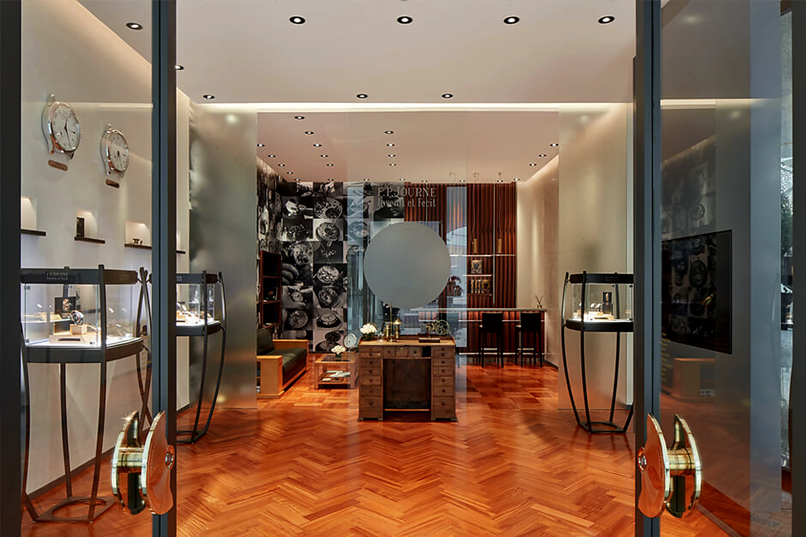 Exclusive interior salon and timepiece showcase at F.P. Journe Boutique Dubai