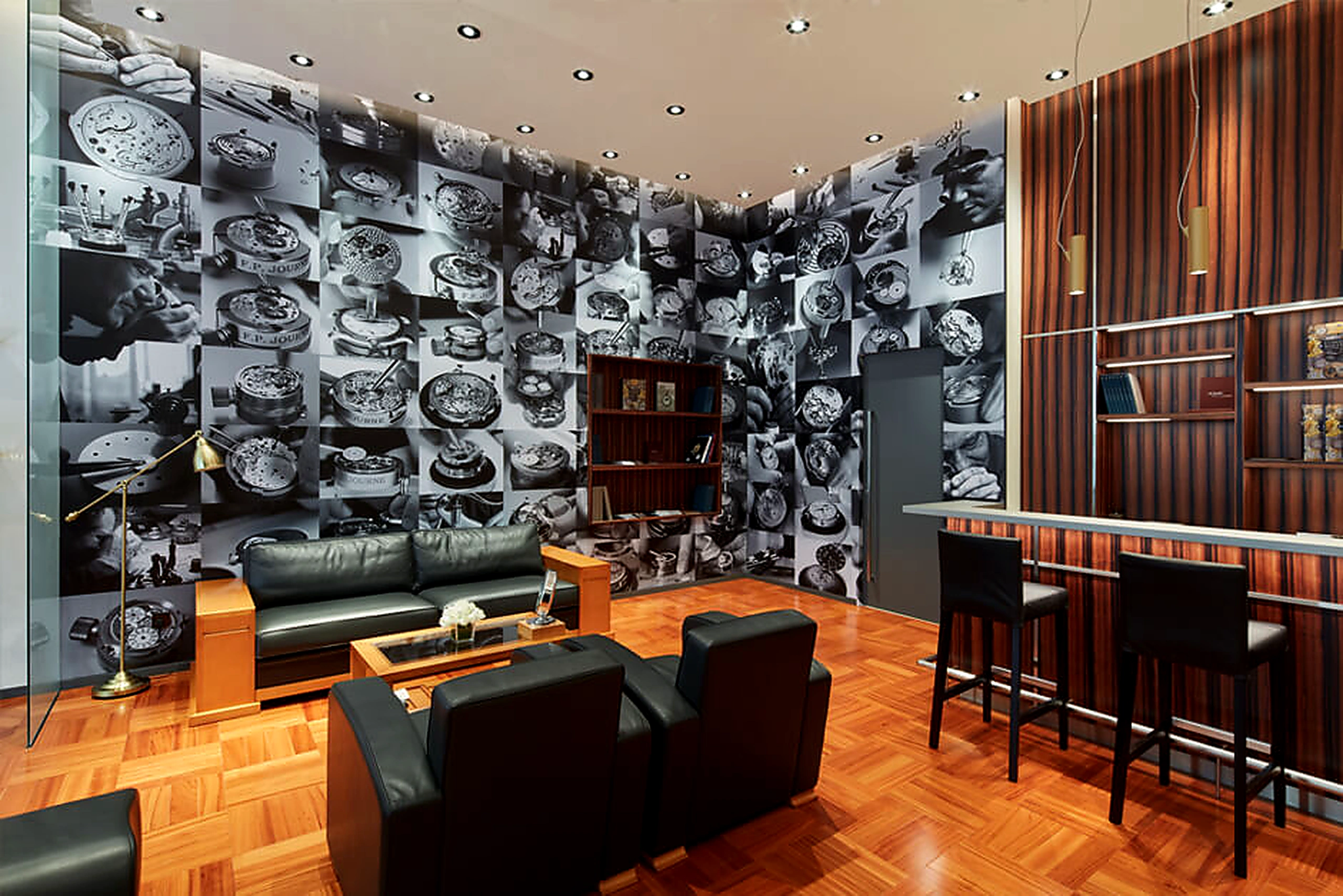 Precision chronometers and limited editions in display vitrines at F.P. Journe Dubai