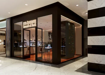 F.P. Journe luxury watch boutique façade in Fashion Avenue at The Dubai Mall