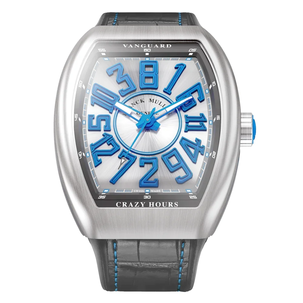 Franck Muller Crazy Hours dial with its signature non-sequential hour numerals