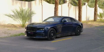 VIP Motors Dubai showroom - official video still, luxury cars on Sheikh Zayed Road